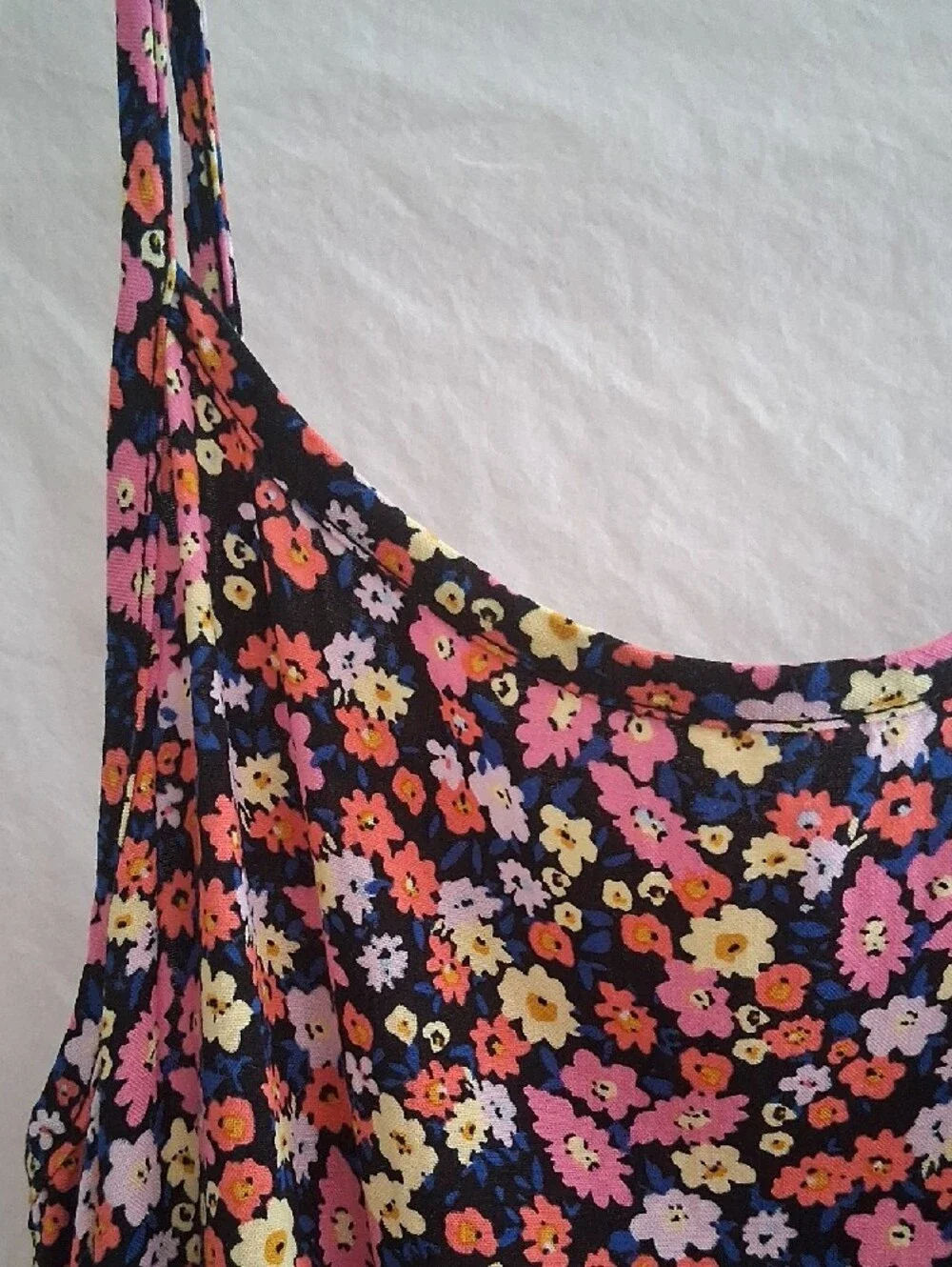 Old Navy Beautul Floral Maxi Slip Skirt in Black, Pink and Yellow XL(14-16)
